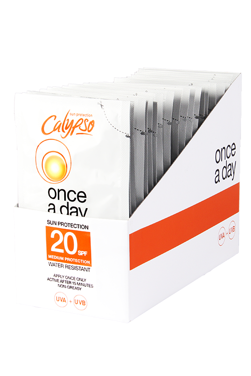 Calypso Box of 24 Once a Day Sachets Medium Sun Protection SPF20