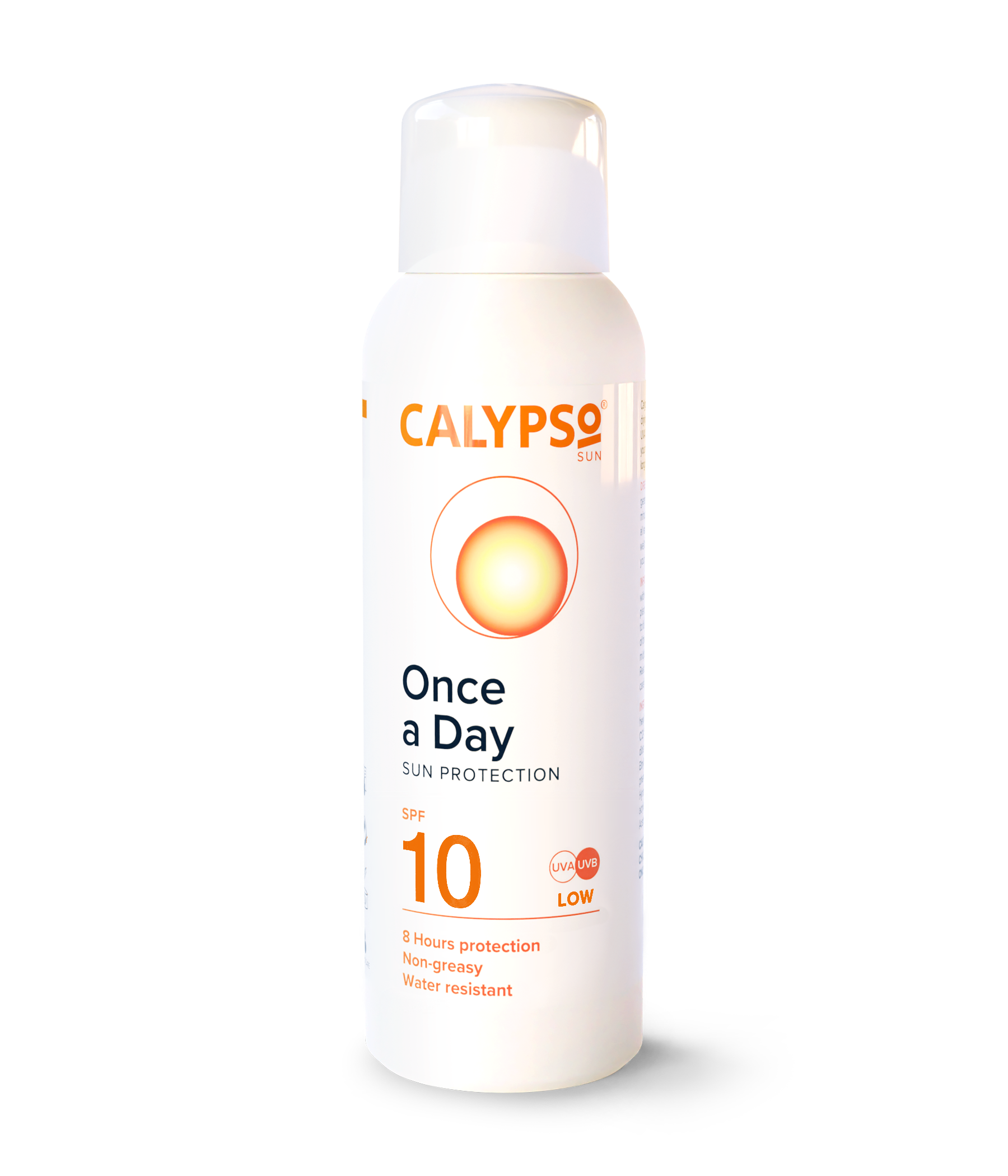 Calypso Once a Day sunscreen SPF10 bottle